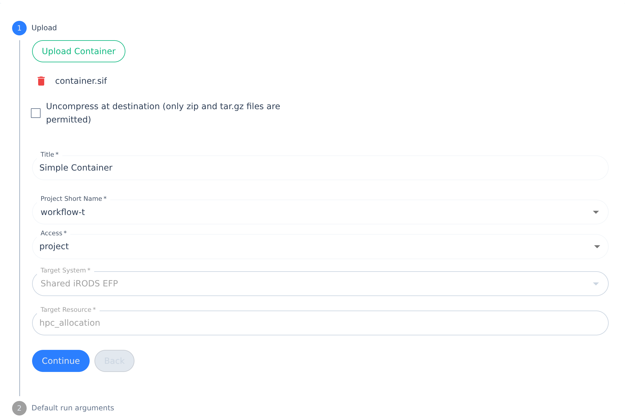 Create Container